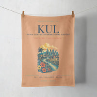 Thumbnail for Kuala Lumpur International Airport (KUL) design on orange towel