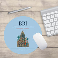 Thumbnail for Biju Patnaik International Airport (BBI) design on light blue round mouse pad