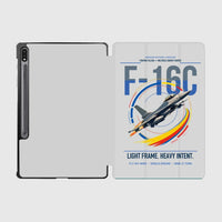 Thumbnail for F-16C Fighting Falcon design on light gray samsung tablet tablet case
