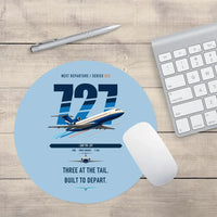 Thumbnail for Boeing 727-200 design on light blue round mouse pad