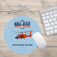 Thumbnail for Airbus MH-65E Dolphin design on light blue round mouse pad