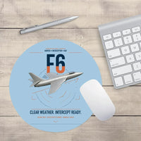 Thumbnail for Hawker Hunter F6 design on light blue round mouse pad