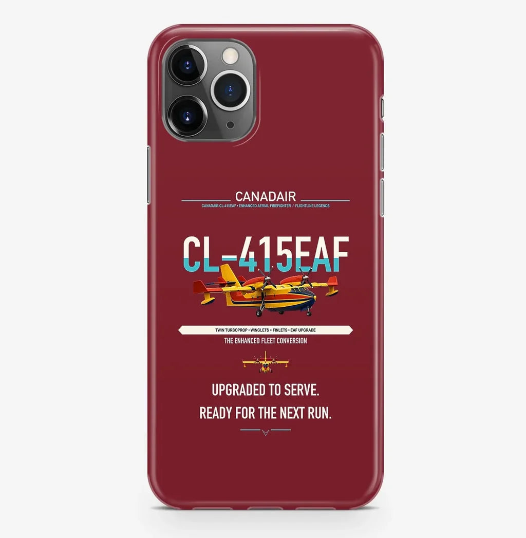 Canadair CL-415EAF design on dark red magsafe iphone case, for iPhone Pro Max