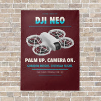 Thumbnail for DJI Neo vertical canvas print - no frame - dark red background