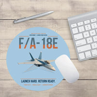 Thumbnail for F-A-18E Super Hornet design on light blue round mouse pad