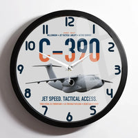 Thumbnail for C-390 Millennium design on light gray framed wall clock