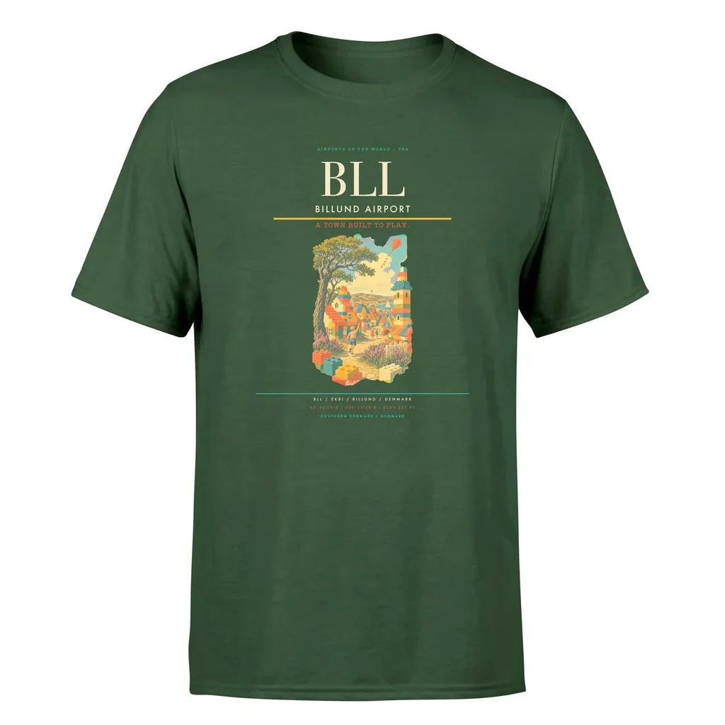 Billund Airport (BLL) Premium T-Shirt Dark Green