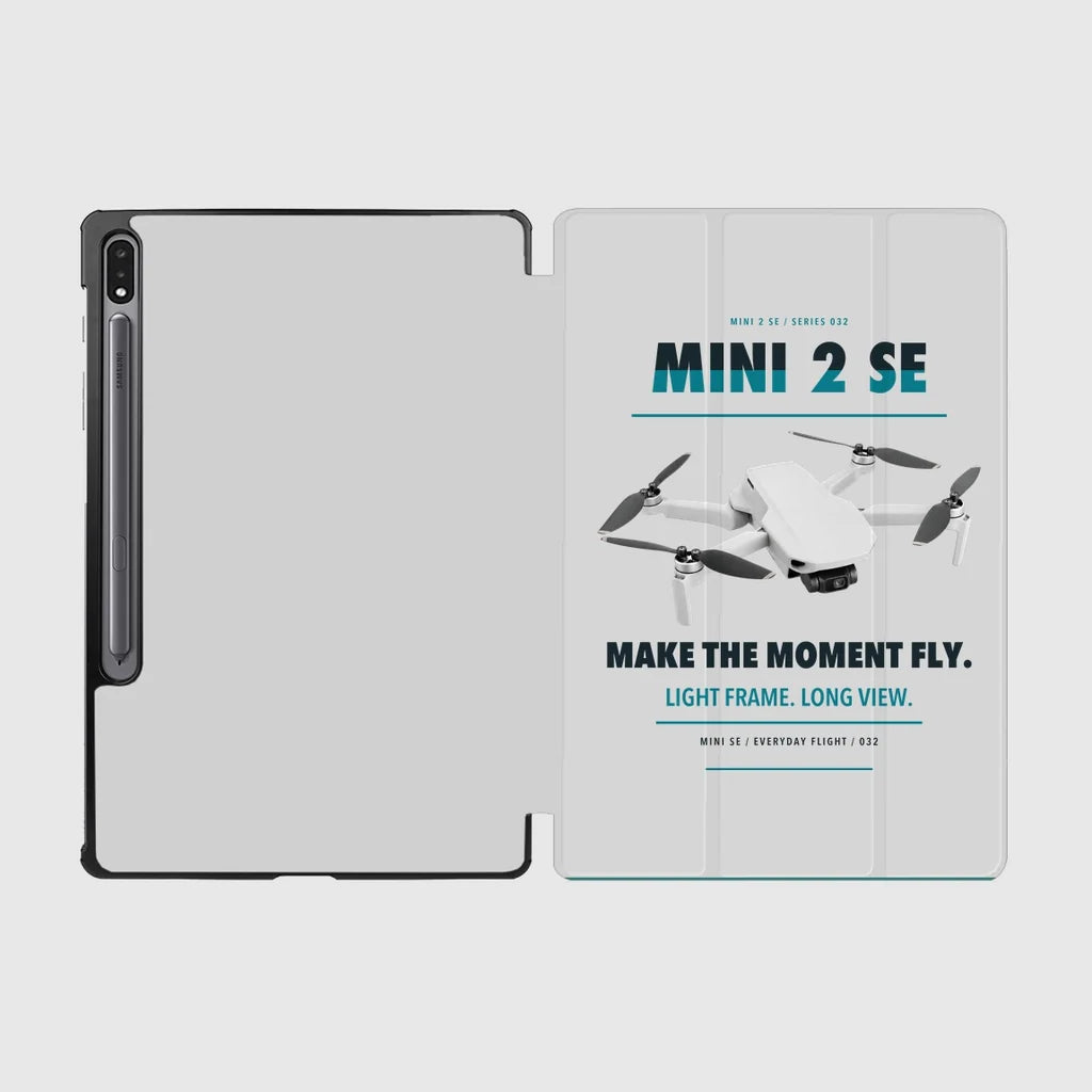 DJI Mini 2 SE design on light gray samsung tablet tablet case