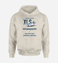 Thumbnail for Cessna Citation XLSPlus design on khaki double-side hoodie, single-side print