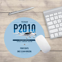 Thumbnail for Tecnam P2010 design on light blue round mouse pad