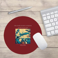 Thumbnail for VINTAGE G4393 - The Storm Chaser's Notebook - Designed Mouse Pads design on darkred round