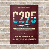 Thumbnail for Airbus C295 MPA/ASW vertical canvas print - no frame - dark red background