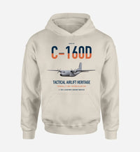 Thumbnail for Transall C-160D design on khaki double-side hoodie, single-side print