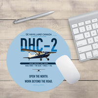 Thumbnail for DHC-2 Beaver Mk I design on light blue round mouse pad