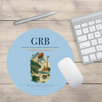 Thumbnail for Green Bay–Austin Straubel International Airport (GRB) design on light blue round mouse pad