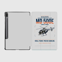 Thumbnail for MD Helicopters MD 500E design on light gray samsung tablet tablet case