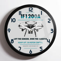 Thumbnail for Inspired Flight IF1200A design on light gray framed wall clock