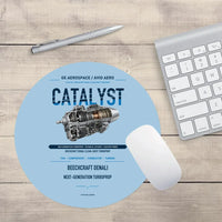 Thumbnail for CATALYST design on light blue round mouse pad