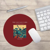 Thumbnail for VINTAGE G4509 - The Salvage Yard - Designed Mouse Pads design on darkred round