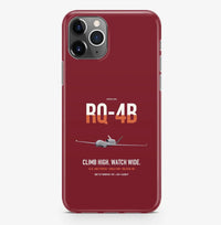 Thumbnail for RQ-4B Global Hawk design on dark red magsafe iphone case, for iPhone Pro Max