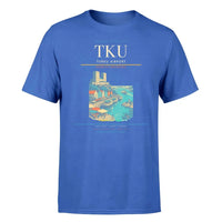 Thumbnail for Turku Airport (TKU) T-Shirt single-side front print in Blue | turku-airport-tku-double-side-t-shirt