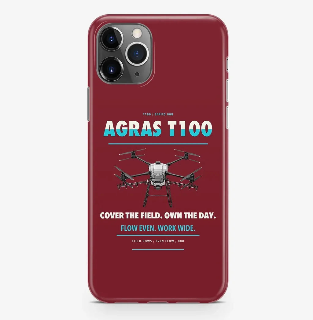 DJI Agras T100 Case ProMax design on dark red iphone case promax