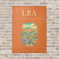 Thumbnail for Leeds Bradford Airport LBA - Canvas Framed - Orange