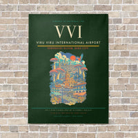 Thumbnail for Viru Viru International Airport VVI - Canvas No Frame - Dark Green