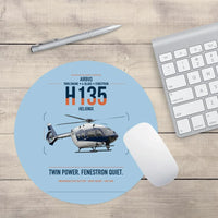 Thumbnail for Airbus H135 design on light blue round mouse pad