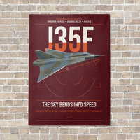 Thumbnail for Saab J 35F Draken vertical canvas print - no frame - dark red background