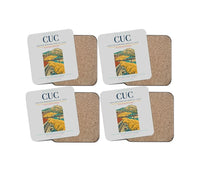 Thumbnail for Camilo Daza International Airport (CUC) design on light gray 4 pieces set coaster