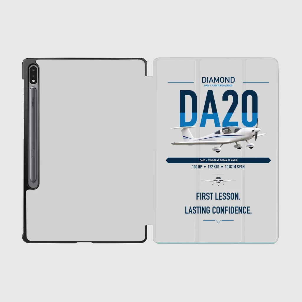 Diamond DA20 design on light gray samsung tablet tablet case