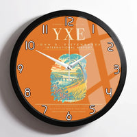 Thumbnail for Saskatoon John G. Diefenbaker International Airport YXE Wall-Clock Framed - Orange