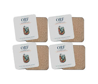 Thumbnail for Norfolk International Airport (ORF) design on light gray 4 pieces set coaster