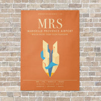 Thumbnail for Marseille Provence Airport MRS - Canvas Framed - Orange