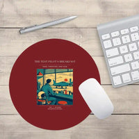 Thumbnail for VINTAGE G4457 - The Test Pilot's Breakfast - Designed Mouse Pads design on darkred round