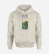 Thumbnail for Flores Airport (FLW) design on khaki hoodie single-side print
