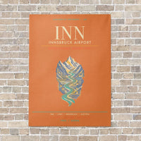 Thumbnail for Innsbruck Airport INN - Canvas Framed - Orange