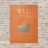 Thumbnail for Wellington International Airport WLG - Canvas Framed - Orange