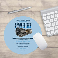 Thumbnail for PW300 design on light blue round mouse pad
