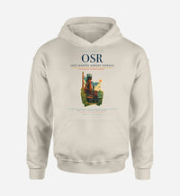 Thumbnail for Leoš Janáček Airport Ostrava (OSR) design on khaki hoodie single-side print