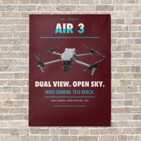 Thumbnail for DJI Air 3 vertical canvas print - no frame - dark red background