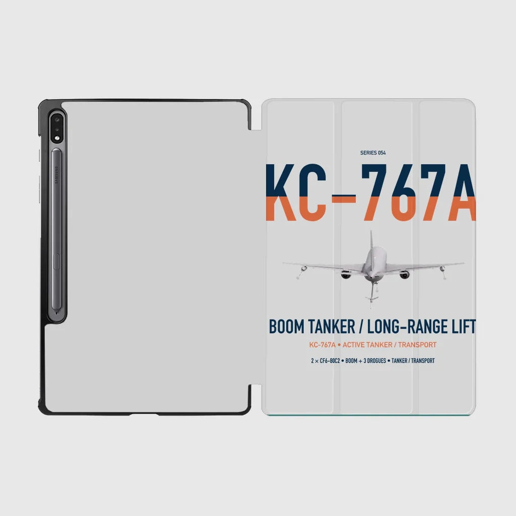 Boeing KC-767A design on light gray samsung tablet tablet case