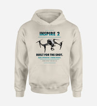Thumbnail for DJI Inspire 2 design on khaki hoodie single side