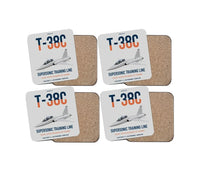 Thumbnail for T-38C Talon design on light gray 4 pieces set coaster
