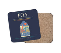 Thumbnail for Porto Alegre - Salgado Filho International Airport POA Coaster 1-Piece - Navy Blue