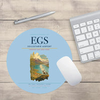 Thumbnail for Egilsstaðir Airport (EGS) design on light blue round mouse pad