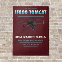 Thumbnail for Inspired Flight IF800 Tomcat vertical canvas print - no frame - dark red background
