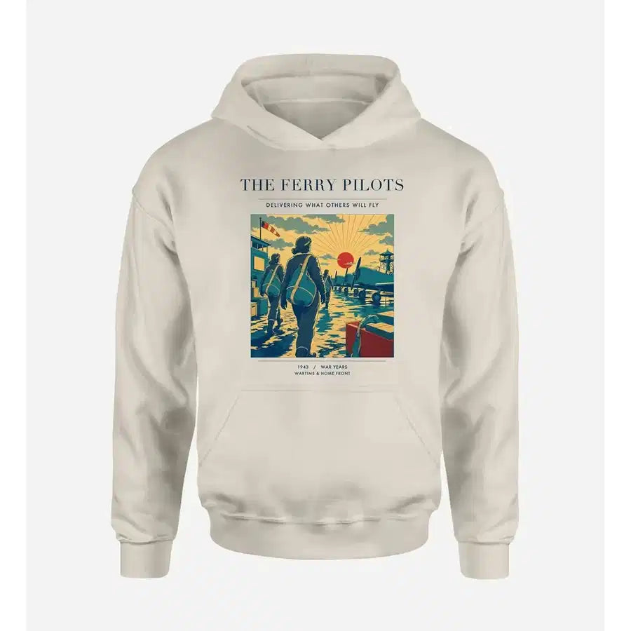 VINTAGE G4503 - The Ferry Pilots - Premium Hoodie design on khaki premium