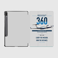 Thumbnail for Beechcraft King Air 360 design on light gray samsung tablet tablet case